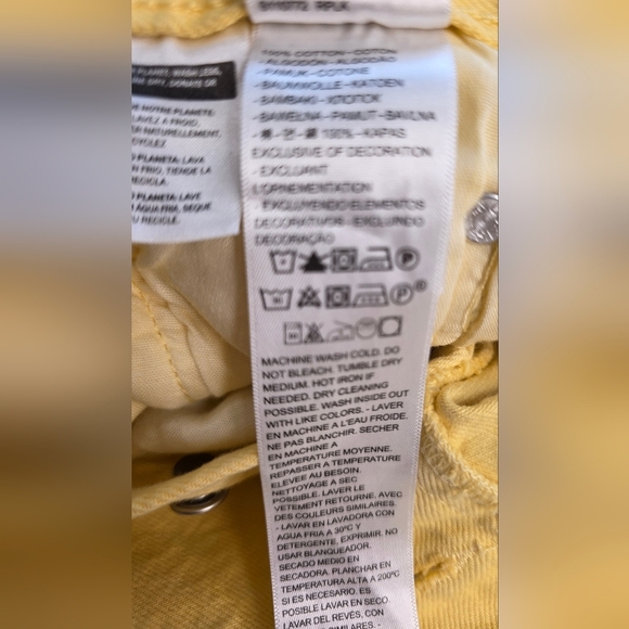 Levis 501s Yellow, White Tag Retro Cropped. In good condition, 29 waist - Picture 8 of 12